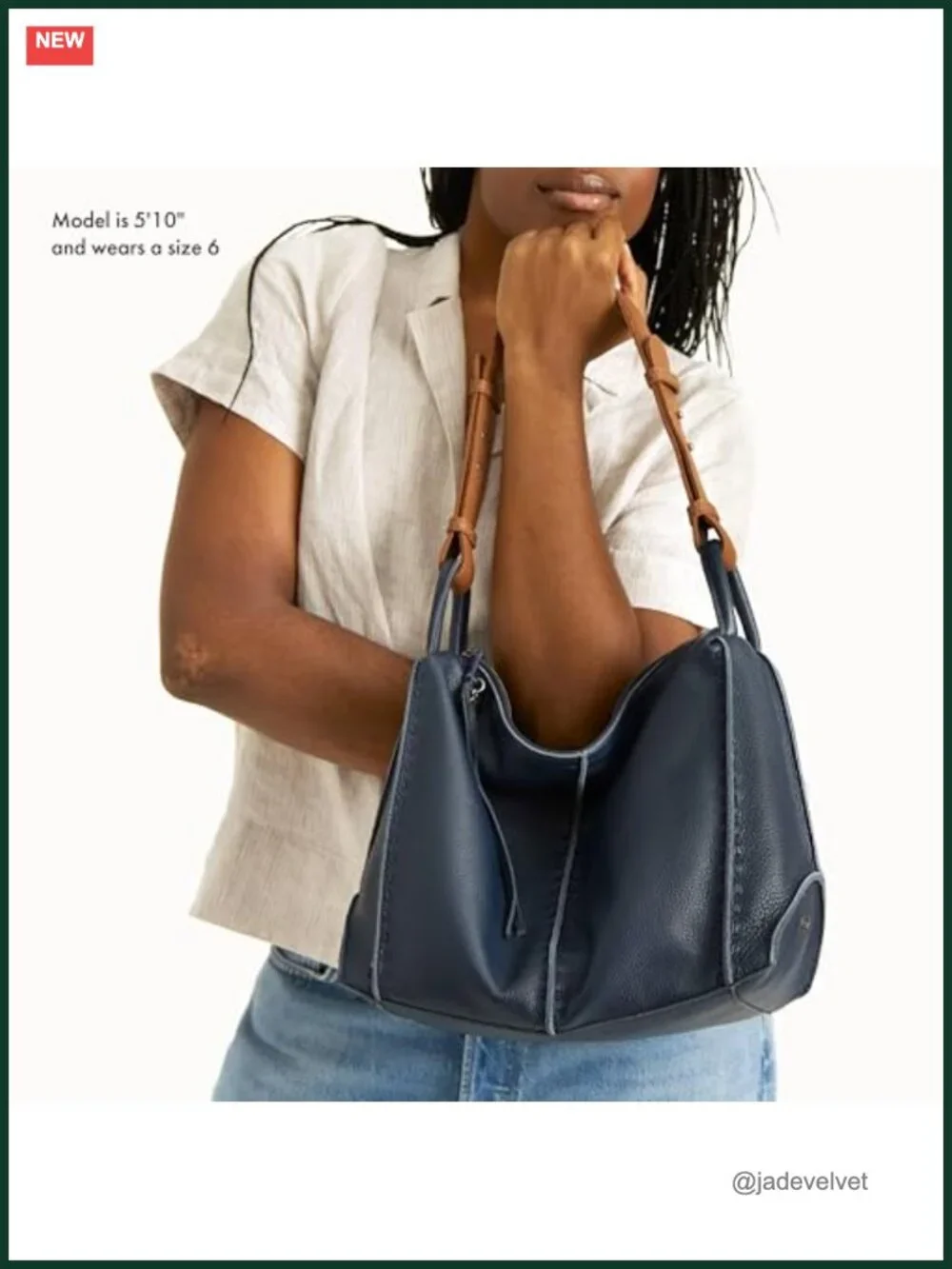 Large Leather Hobo Purse with Zipper Pocket for Everyday Travel